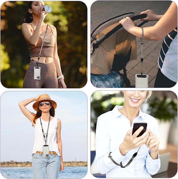 Cell Phone Strap Adjustable Wrist Strap Crossbody Cellphone Holder Extra Long Phone Lanyard Wrist Lanyard (Khaki)