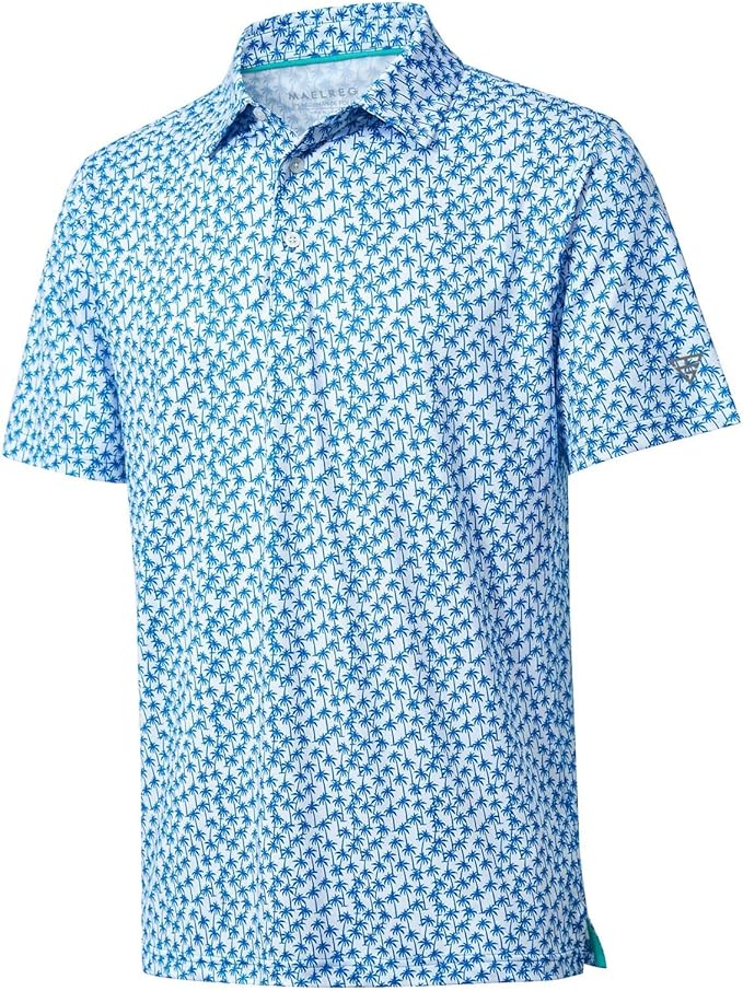 Men's Ironwave Fitness striped performance short sleeve golf polo shirt