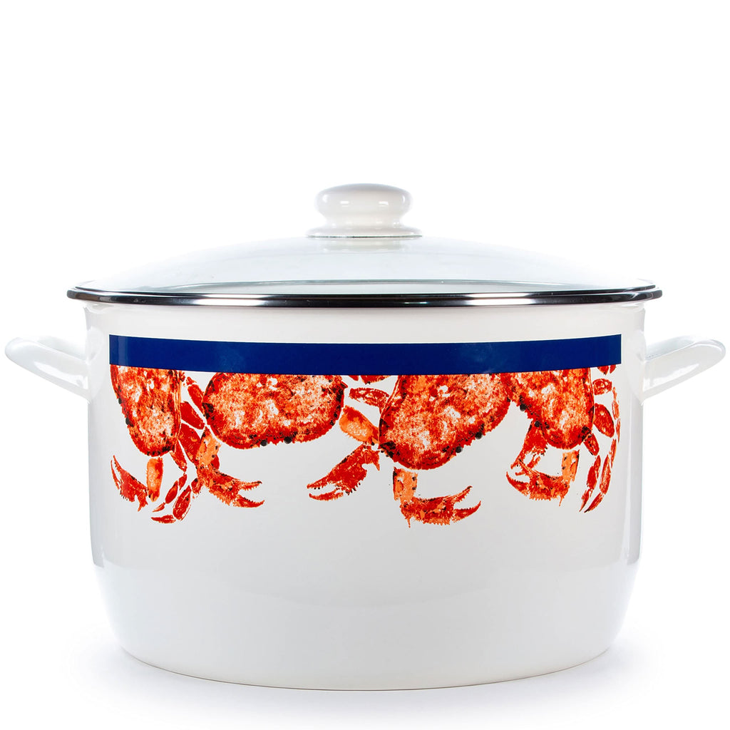 18qt Enamelware Stock Pot with Stainless Steel Trim