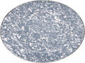 12 x 16 inch grey swirl oval enamelware platter