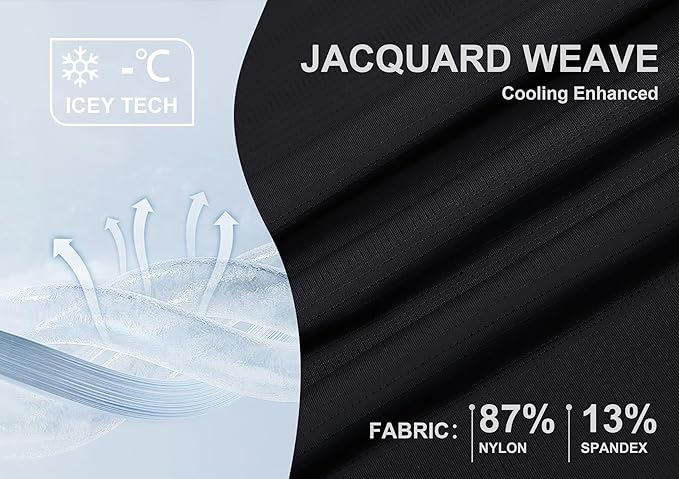 Men's Jacquard Golf Polo Shirt Moisture Wicking Performance Fit