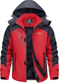 TACVASEN Winter Jacket Men's Water-Resistant Fleece Jacket Snow Ski Jacket Military Tactical Jacket Coat Parka Hood Raincoat