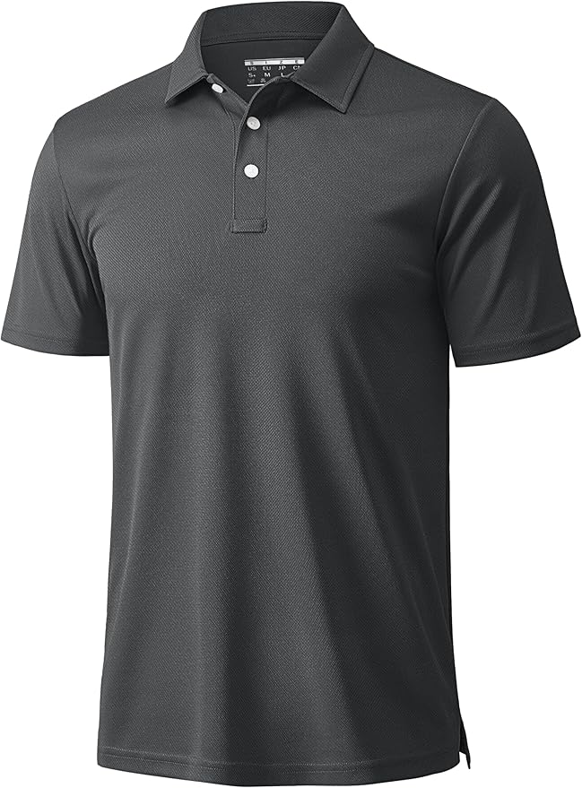 Men's MAGCOMSEN quick dry polo shirt with 3-button placket in a performance pique fabric