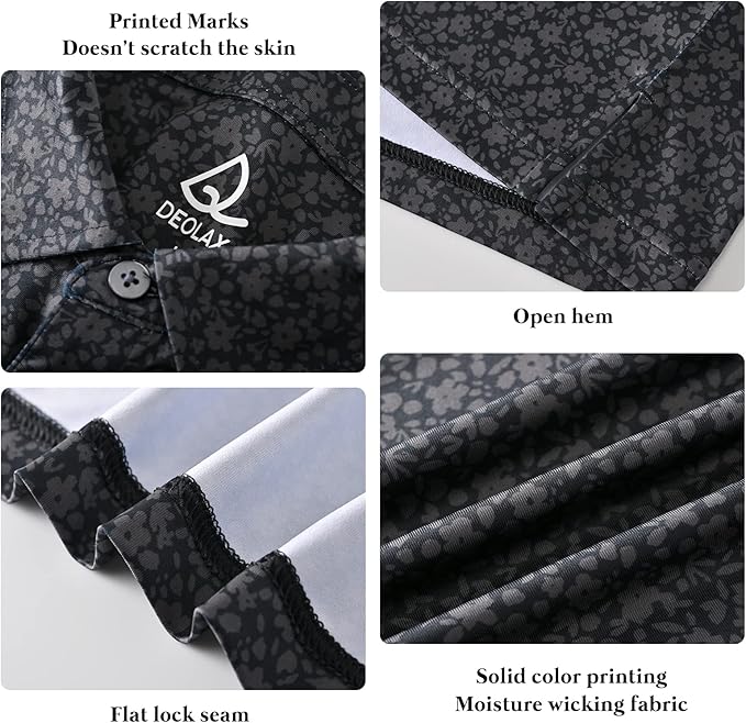 Mens Short Sleeve Performance Golf Polo Shirt Moisture Wicking
