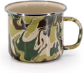 Set of 4 camouflage pattern 24 oz enamelware grande mugs