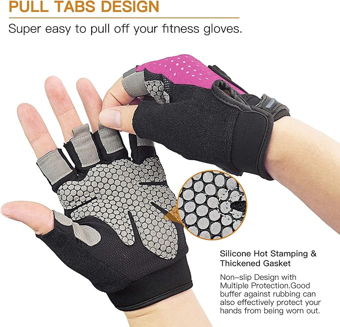 Workout Gloves Weight Lifting Gloves Palm Support Protection for Men Women, Exercise Gloves Sports for Training, Fitness, Gym,