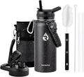 32oz Insulated Water Bottle, Triple Wall Vacuum Stainless Steel Water Bottles - Keeps Cold 48H, Reusable Metal water flask Jug for Gym, Sports, Camping, Hiking,Travel, Black Speckled