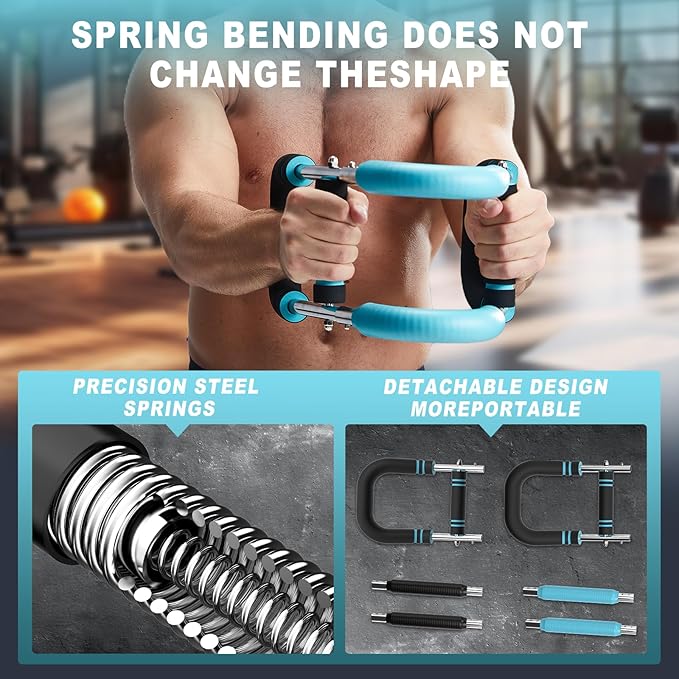 HOTWAVE Twister Arm Trainer with 4 Spring, Chest Workout Equipment Exerciser for Men, Adjustable Arm and Chest Twister Trainer for Women - Portable Home Fitness Equipment for Upper Body Muscle
