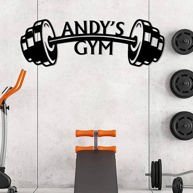 Luxury Personalized Gym Metal Sign, Custom Home Gym Sign, Home Gym Decorations, Gifts for Fitness Lovers, Workout Room Decor, Gym Signs for Home Gym, Christmas Gifts 5