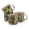 Grande Enamelware Mugs 24 oz, Set of 4 Carbon Steel Coffee Cups