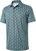 Men's performance dry fit golf polo with moisture-wicking technology