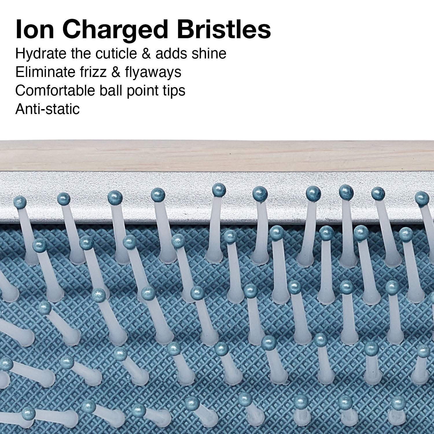 Eco-Friendly Bamboo Paddle Hair Brush with Ionic Bristles