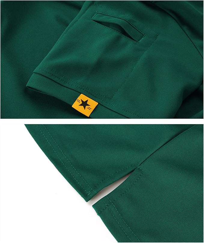 Men's Performance Tactical Polo Shirt Breathable Athletic Golf Top