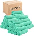 Arkwright Microfiber Gym Towel - Bulk Case of 180 - Super Soft, Quick Dry Workout Sweat Towels, 300 GSM Lightweight & Absorbent for Sports, Working Out, Yoga, and Spa, 16 x 27 in, Green