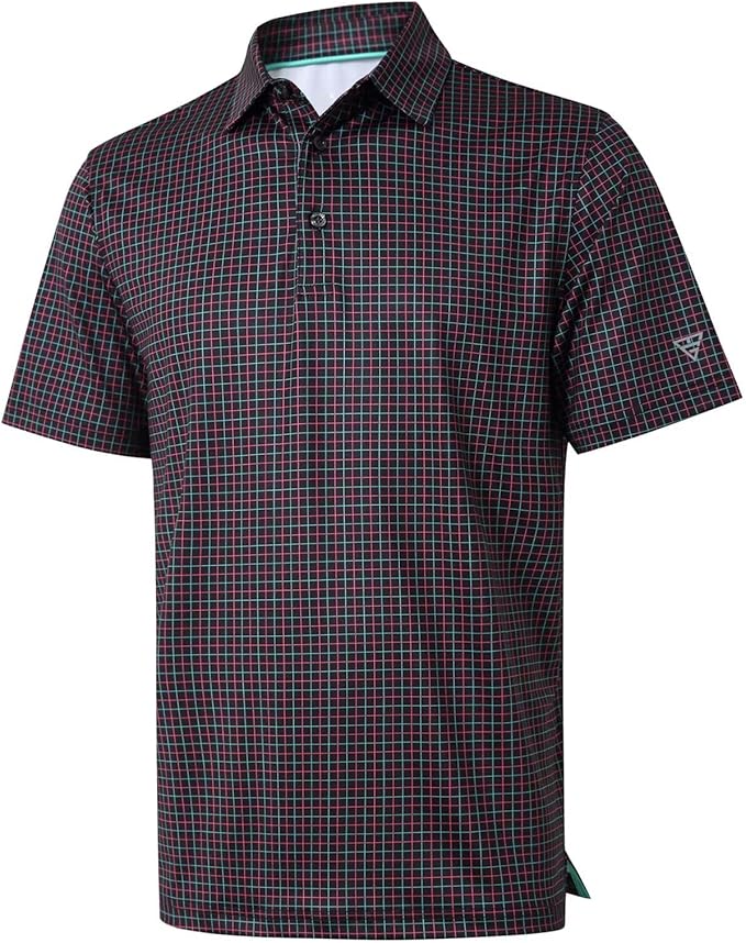 Men's Ironwave Fitness striped moisture-wicking performance golf polo shirt