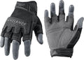 HANDLANDY Fingerless Work Gloves for Men, Padded Half Finger Tactical Mechanics Gloves, Utility Trucker Driver Gloves (Black, X-Large (Pack of 1))