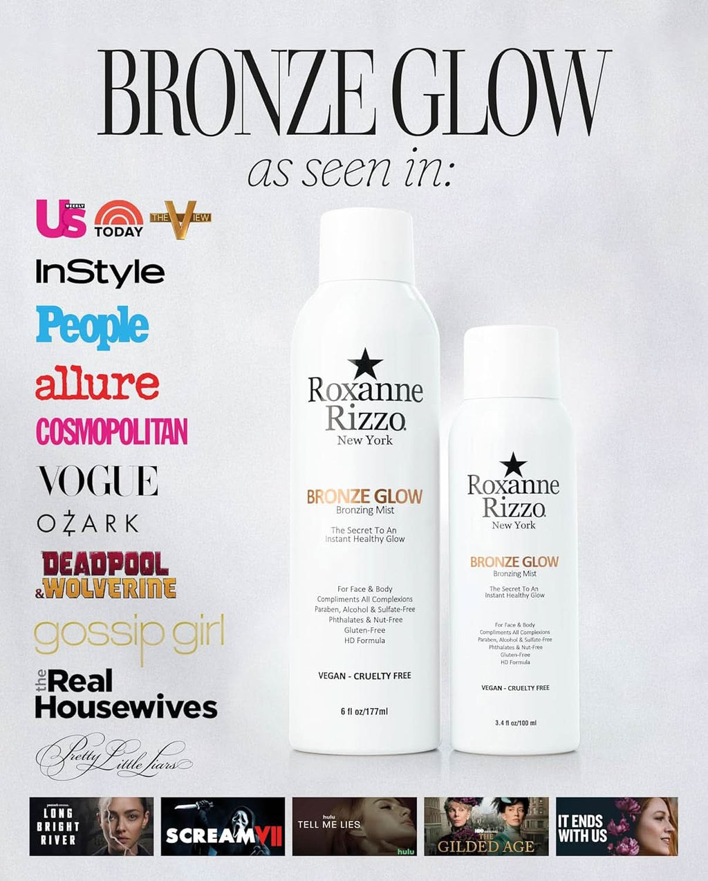 Bronzing Mist Face & Body Spray for Instant Healthy Glow 6oz