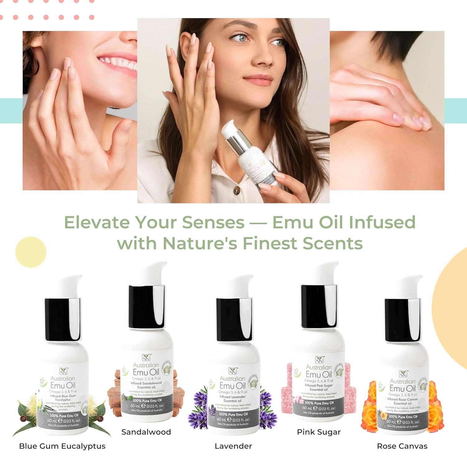Australian Emu Oil Infused with Sweet Pink Sugar, 200ml