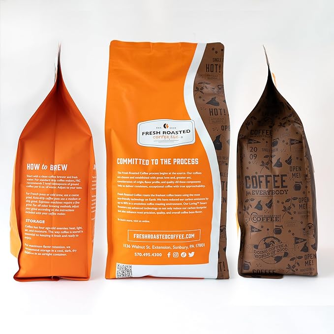 Fresh Roasted Coffee, FRC Dark Roast Blend, 5 lb (80 oz), Kosher, Whole Bean
