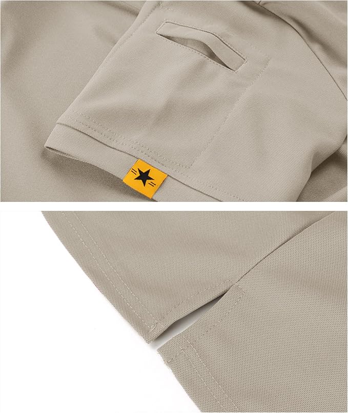 Men's Performance Tactical Polo Shirt Breathable Athletic Golf Top