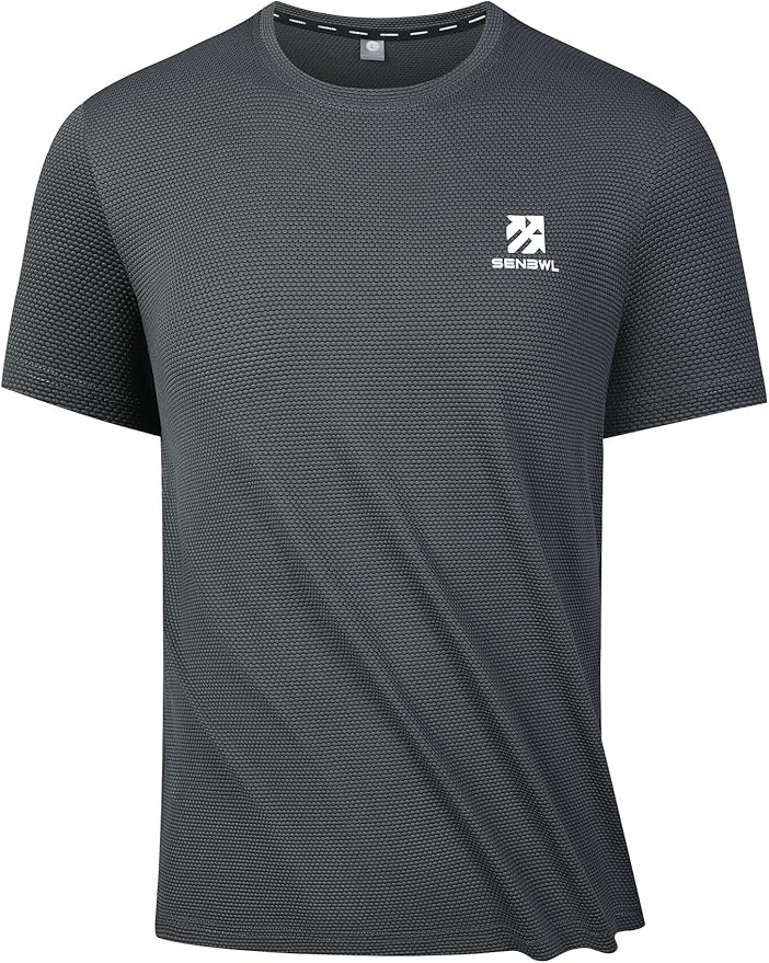 Moisture Wicking Quick Dry Soft Pickleball Workout Hiking Camping Running Shirts for Men Outdoor Sports