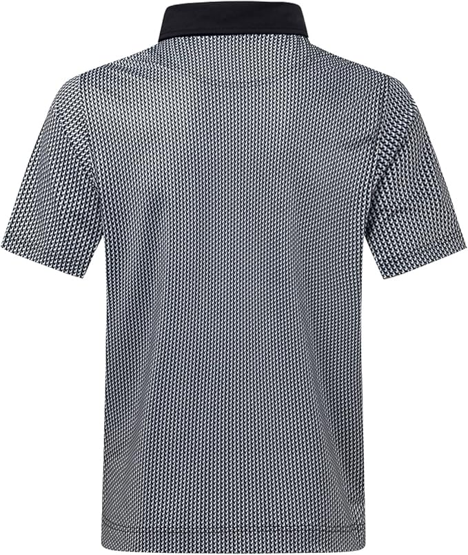 Men's Quick Dry Performance Polo Shirt - Athletic Print Golf Top