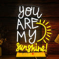 You Are My Sunshine Neon Sign Dimmable Pretty Sunshine Neon Light for Wall Decor USB Powered Sunrise Led Light Up Sign for Wedding Bedroom Lovers Party Celebrate Decor