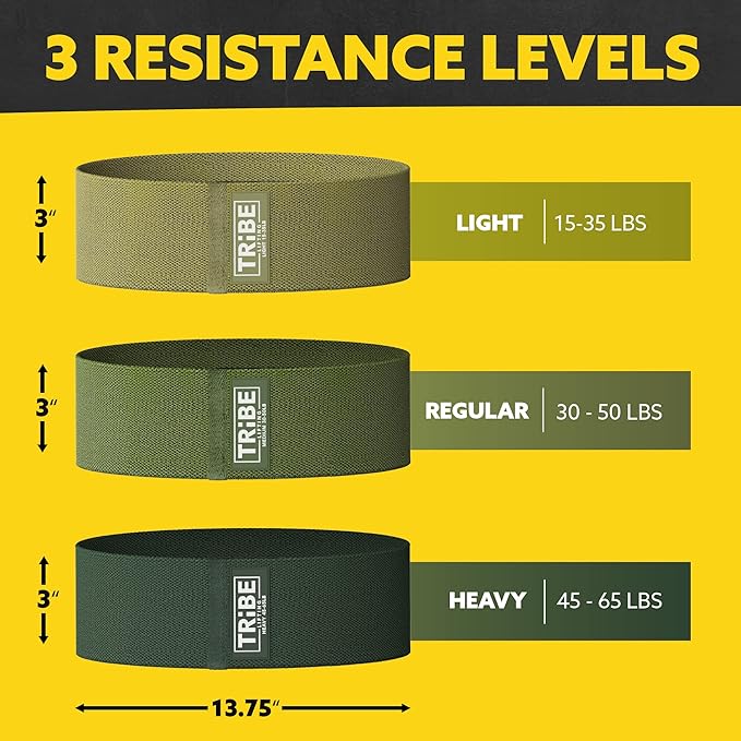 Fabric Resistance Bands for Legs - Workout Bands Resistance Bands for Men and Women - Booty Bands for Working Out - Exercise Bands Resistance Bands Set - Elastic Bands for Exercise