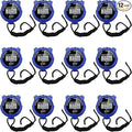 TOODOO 12 Pack Multi Function Digital Stopwatch Timer Bulk Sports Stopwatch with Lanyard Plastic Display Waterproof Date Time Alarm Timer for Coaches Fitness Referees