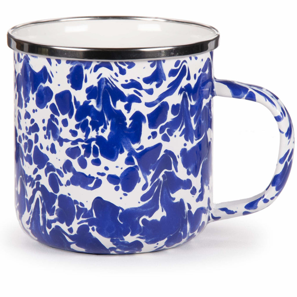 Camouflage Enamelware Mugs Set of 4 Rustic Camp-Core