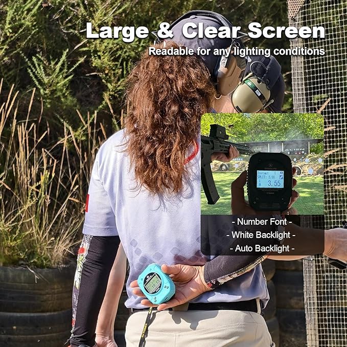 Shot Timer for Shooting Training & Dry Fire Practice,Waterproof,Loud Buzzer, Shot Timer for Shooter,Wireless Connect APP,Camera