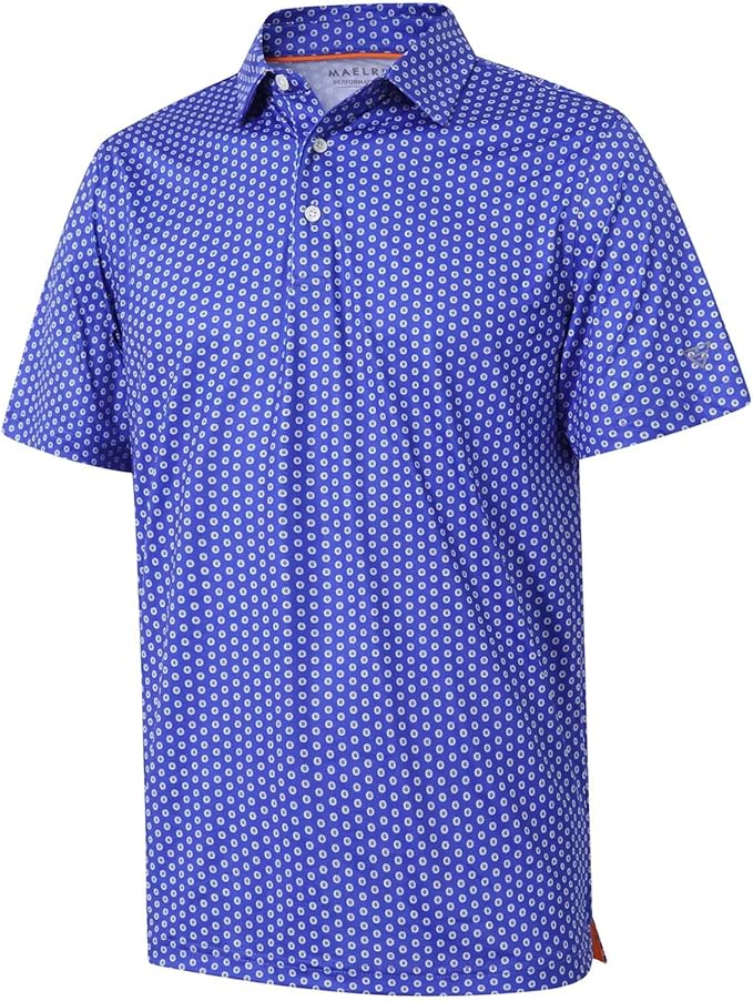 Men's Ironwave Fitness striped performance short sleeve golf polo shirt
