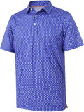 Men's Ironwave Fitness striped performance short sleeve golf polo shirt