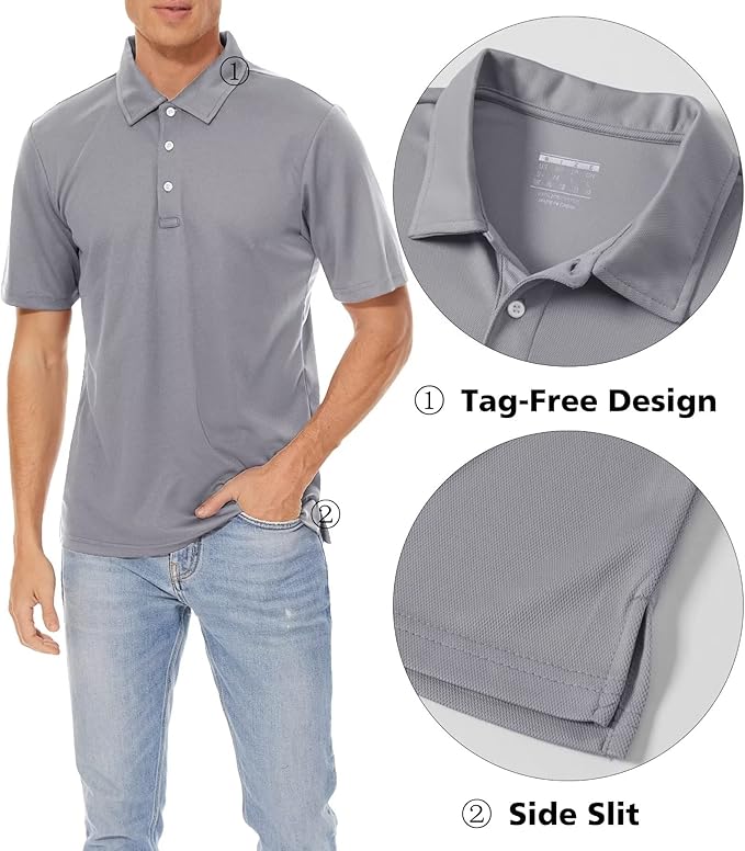 Men's Performance Pique Work Polo with Quick-Dry Technology