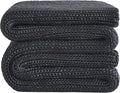 L'AGRATY Knitted Weighted Blanket - 50"x60" 10lbs Cooling Chunky Knit Heavy Blanket for Adults Braided Crochet Throw Thick Cable Yarn Knit Decorative No Beads Evenly Weighted Machine Washable