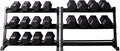 REP Fitness Rubber Hex Dumbbell Set, Adjustable Weight Pairs, Home Gym Equipment, Strength Training For Men Women, Black Coated Grips, Workout Rack Storage Optional, Heavy Lb Free Weights