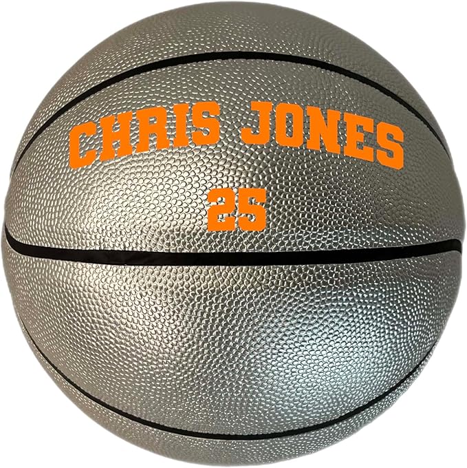HAMMET Personalized Basketball – Customized Basketball with Your Name or Text – Multiple Colors, Fonts & Designs Available – Durable for Indoor and Outdoor - Ideal Gift for Son, Daughter, Boy or Girl
