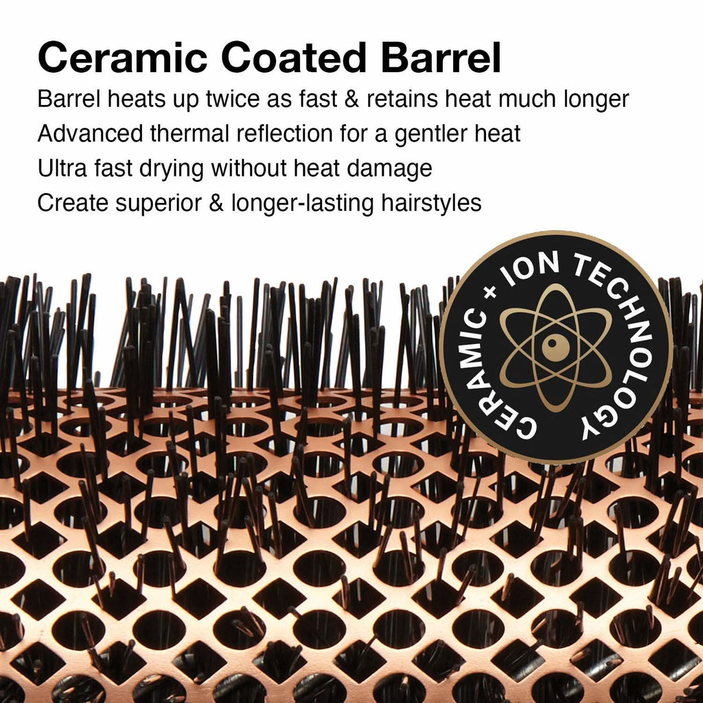 HeatPro Ceramic + Ion Thermal Round Hair Brush, 1 1/4 Inch