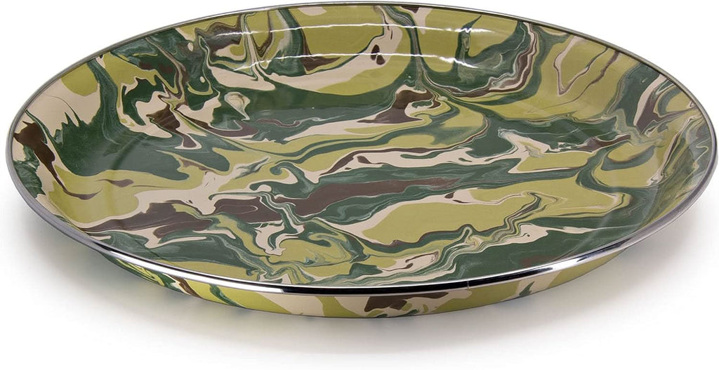 15.5-Inch Camouflage Enamelware Medium Serving Tray