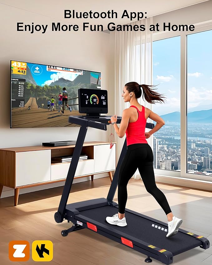 Professional Auto Incline Treadmill with 3.0HP Motor - Black/Red