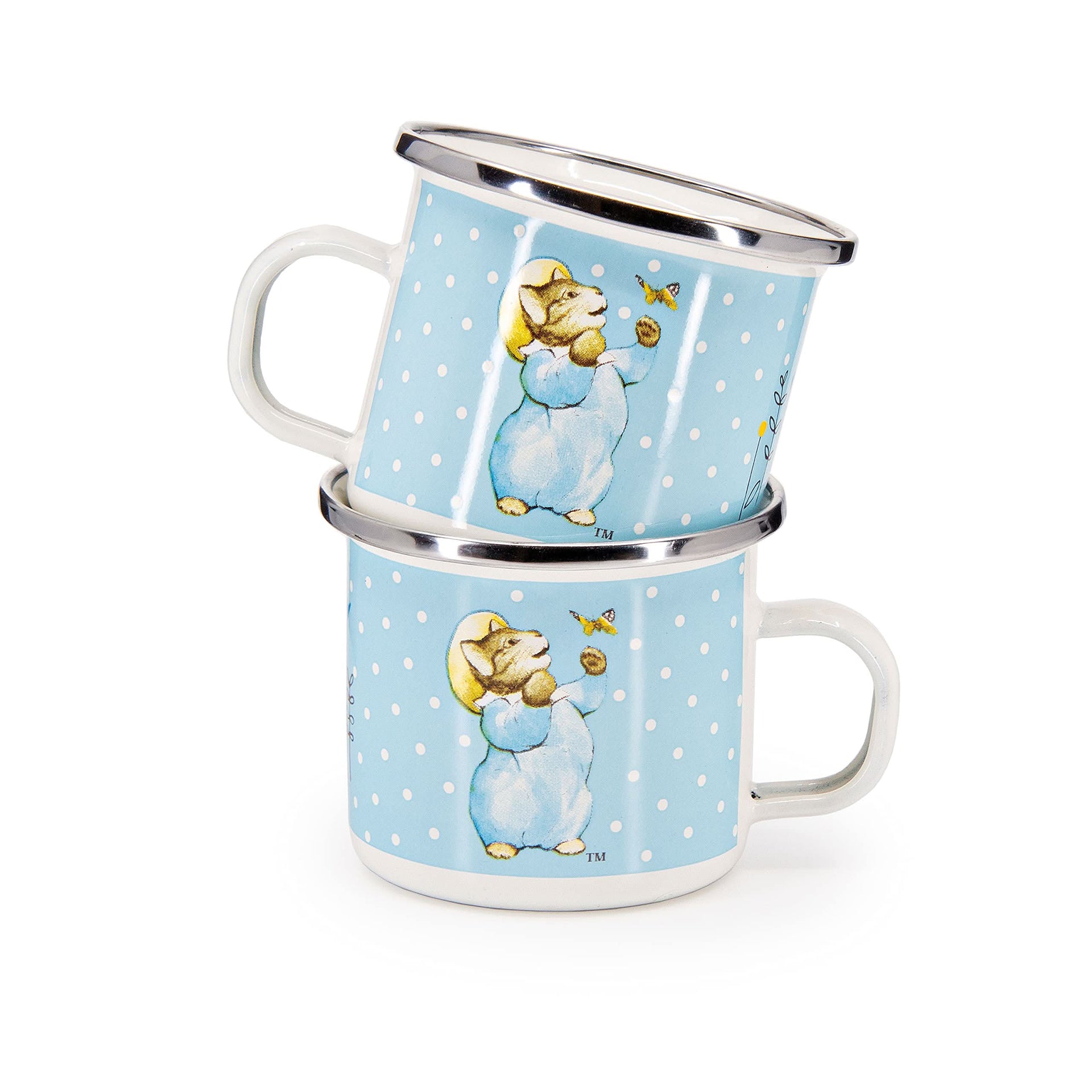 Golden Rabbit Enamelware 3-Piece Child Dinner Set – Durable & Non-Toxic
