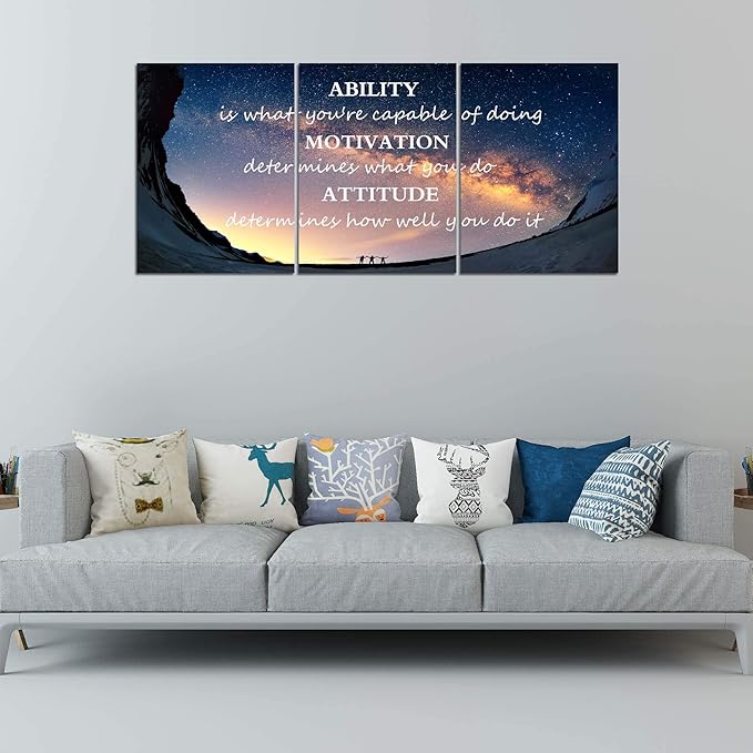 Large Size Successful Motivational Picture Canvas Wall Art Decor Print Office Decor Inspiring Framed Prints Inspirational Entrepreneurship Poster Modern Success Quotes for Living Room