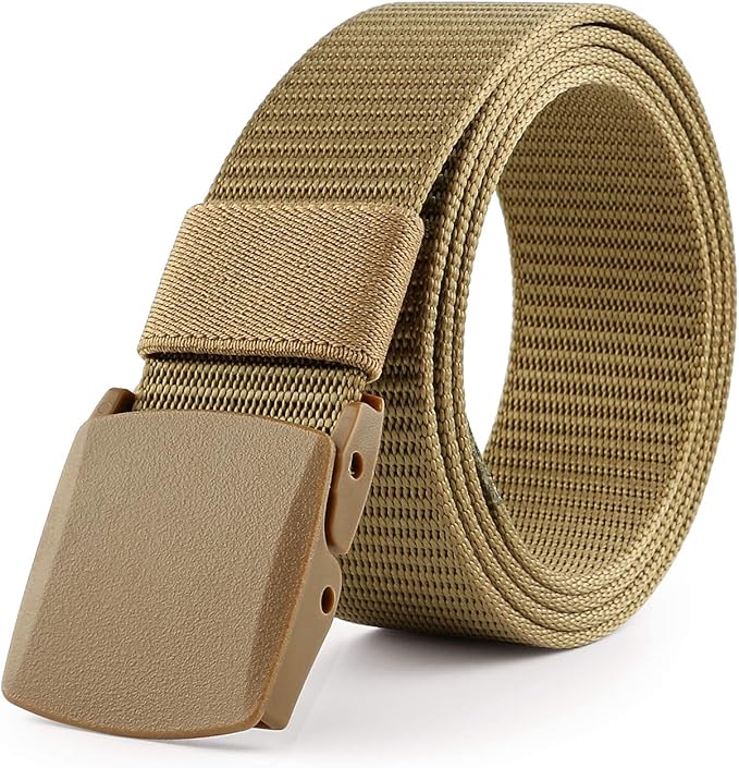 JASGOOD Nylon Canvas Breathable Military Tactical Men Waist Belt With Plastic Buckle