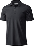 Men's short sleeve quick-dry performance polo shirt in a classic spread collar design.
