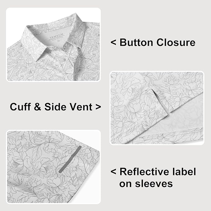 Men's Performance Striped Golf Polo - Moisture Wicking Sport Shirt