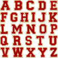 Red Self Adhesive Chenille Letters Patches
