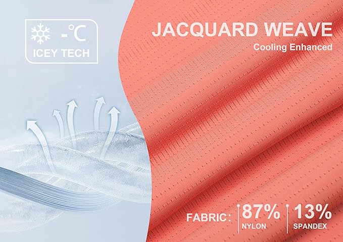 Men's Jacquard Golf Polo Shirt Moisture Wicking Performance Fit