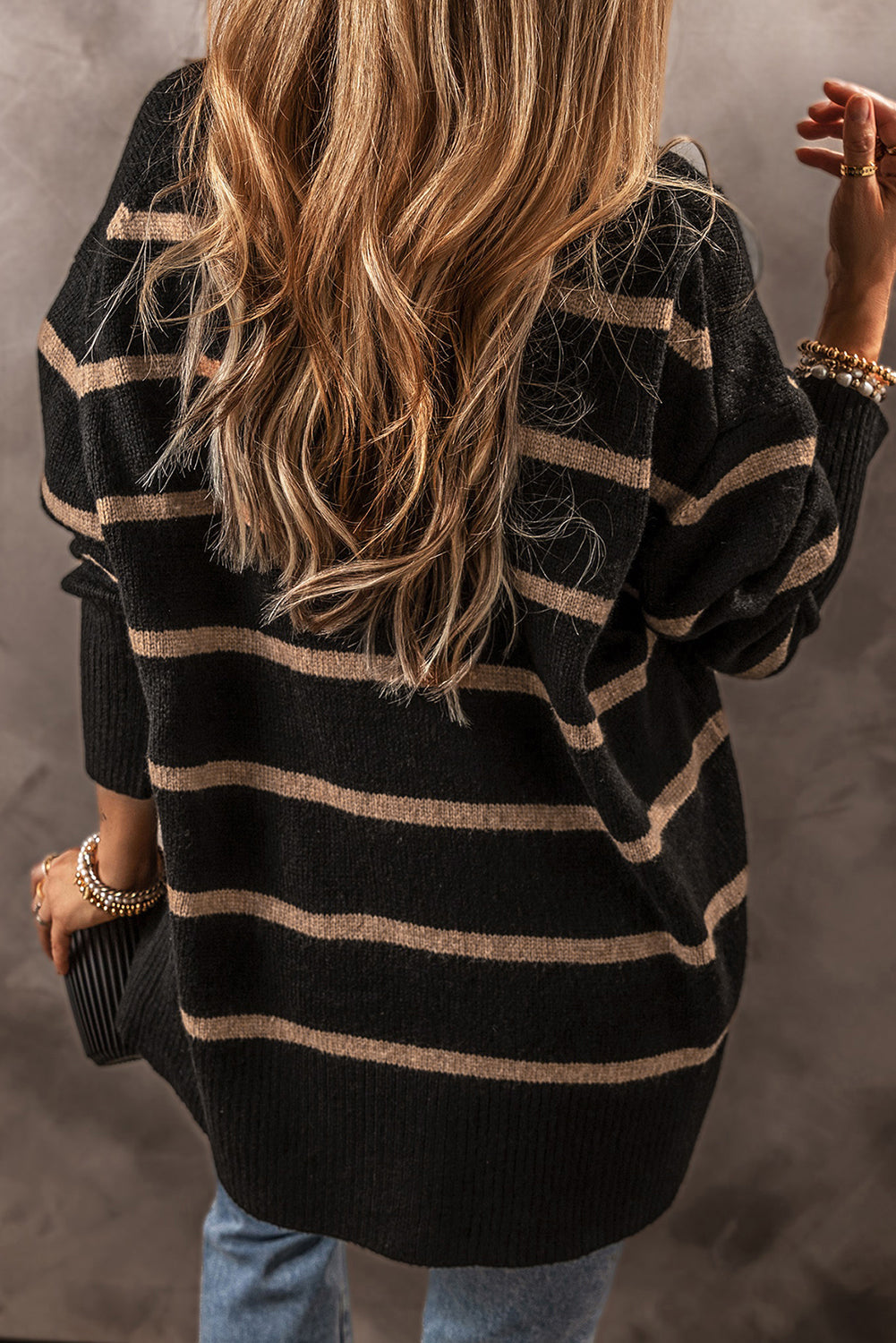 Emakira Drop Shoulder Loose Cardigan