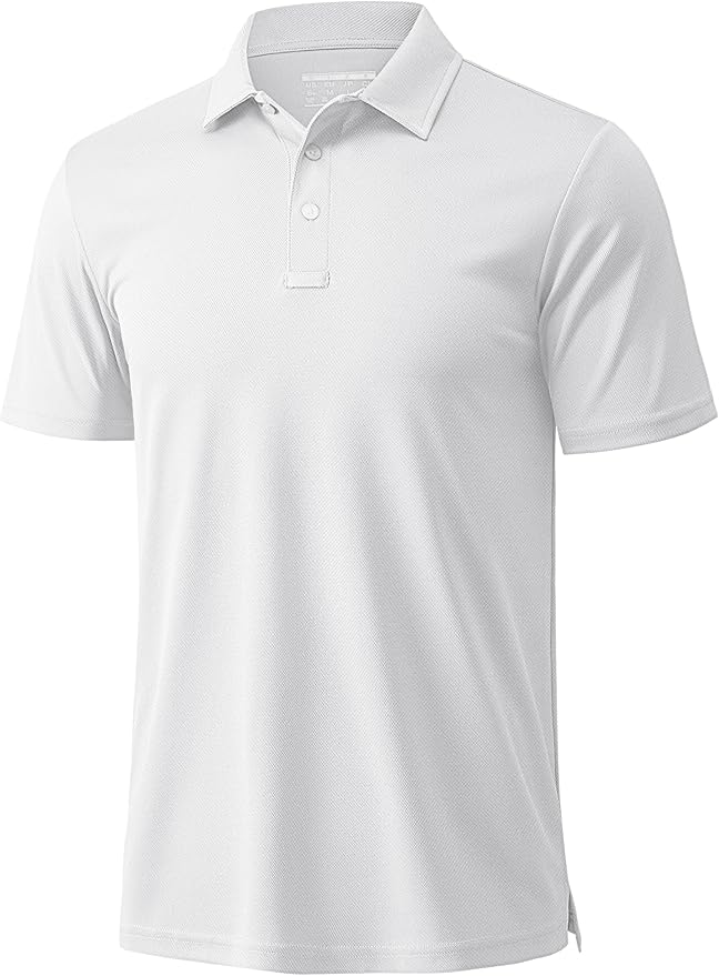 Men's MAGCOMSEN quick dry polo shirt with 3-button placket in a performance pique fabric