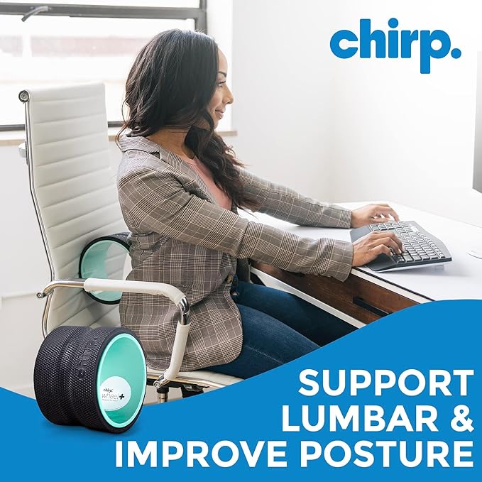 Chirp Wheel Foam Roller - Targeted Back & Neck Pain Relief, Muscle Massage, Trigger Point Therapy, High-Density Foam Tool for Physical Therapy, Stretching & Exercise, 500lbs Capacity, 6 Inch Mint